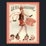 poster de Art Deco La Vie Parisienne de 1920<br><div class="desc">Poster popular do cobrir Art Deco de 1920 para a revista francesa La Vie Parisienne.</div>
