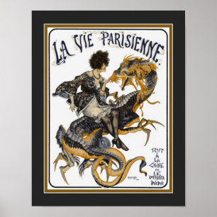 poster de Art Deco La Vie Parisienne de 1920 (Edit