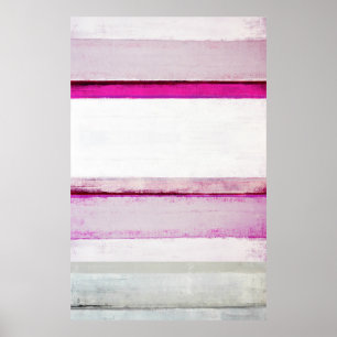 Poster De "arte abstracta cor-de-rosa e cinzenta do sono