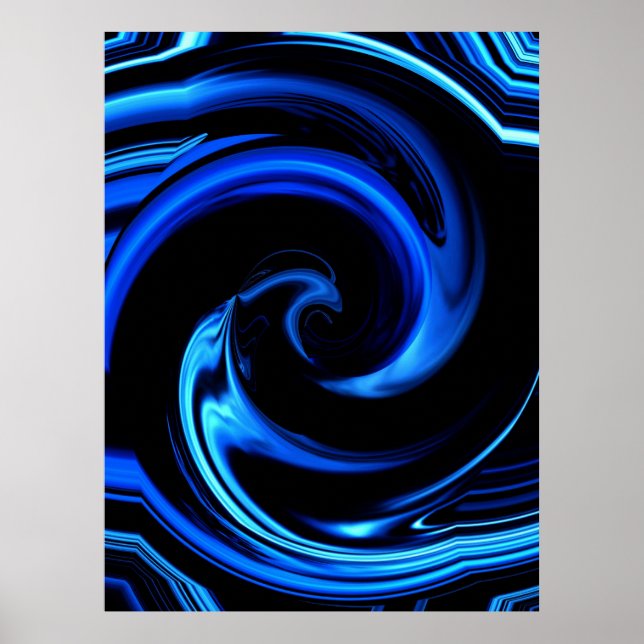 Poster de Arte abstrato Blue Dolphin (Frente)