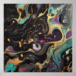 Poster de Arte abstrato Iridescente