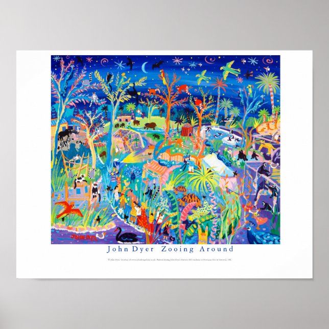 Poster de Arte: Ampliando. Zoológico de Newquay. D (Frente)