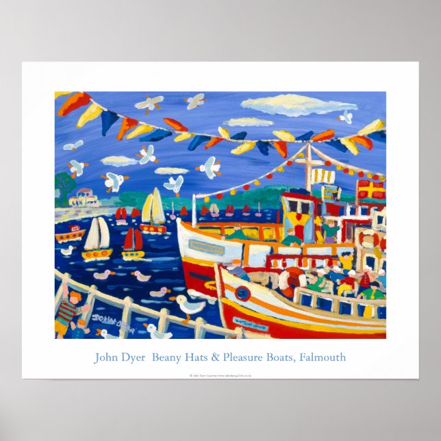 Poster de Arte: Beany Hats & Pleasure Boats, Falmo (Frente)