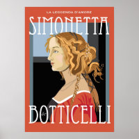 Poster de Arte: Botticelli Simonetta Vespuci: 20x2