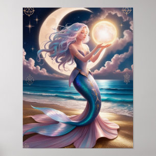 Poster de Arte Celestial da Sereia