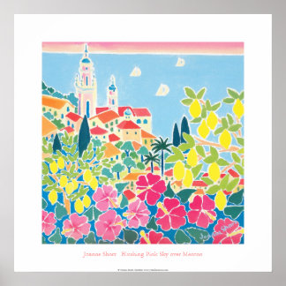 Poster de Arte: Céu Rosa Azul sobre Menton