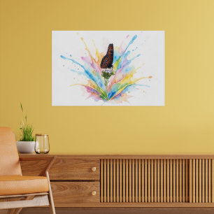 Pôster de Arte com Borboleta Rainha
