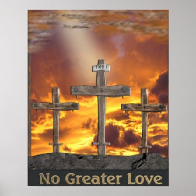 Poster de arte cristã calvário (Frente)