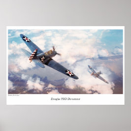 Poster de Arte da Aviação "Douglas TBD Devastator"