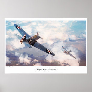 Poster de Arte da Aviação "Douglas TBD Devastator"