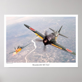 Poster de Arte da Aviação "Mitsubishi J2M 雷 "Jack"