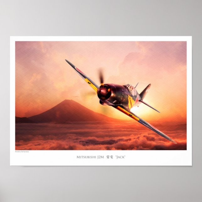 Poster de Arte da Aviação "Mitsubishi J2M 雷 "Jack" (Frente)