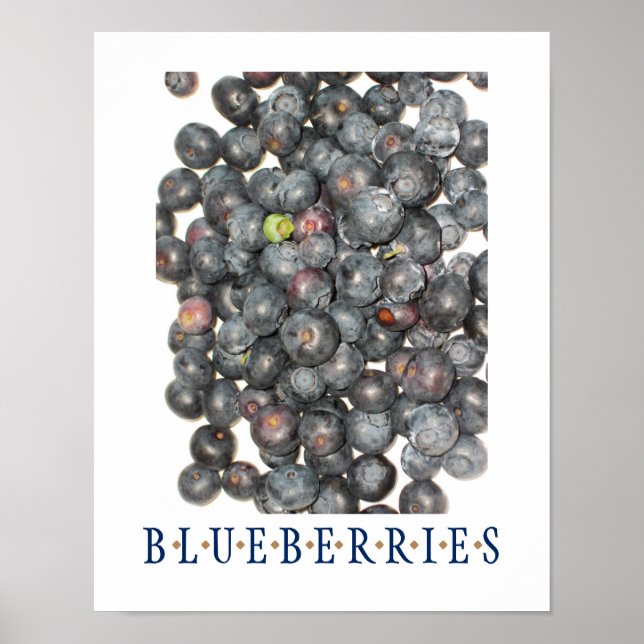 Poster de Arte da Cozinha Blueberry (Frente)
