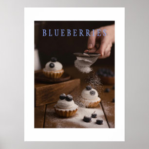 Poster de Arte da Cozinha Blueberry