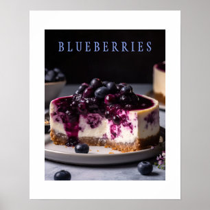 Poster de Arte da Cozinha Blueberry