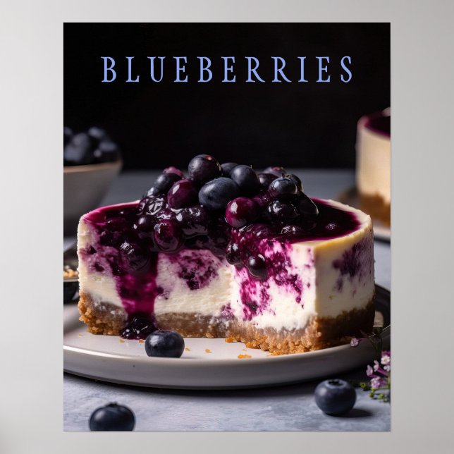 Poster de Arte da Cozinha Blueberry (Frente)