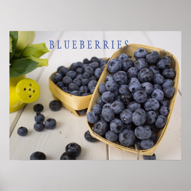 Poster de Arte da Cozinha Blueberry (Frente)