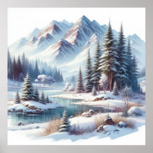 Poster de Arte da Paisagem de Inverno