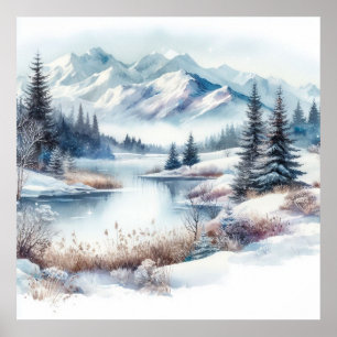 Poster de Arte da Paisagem de Inverno
