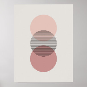 Poster de Arte da Parede Minimalista do Círculo R