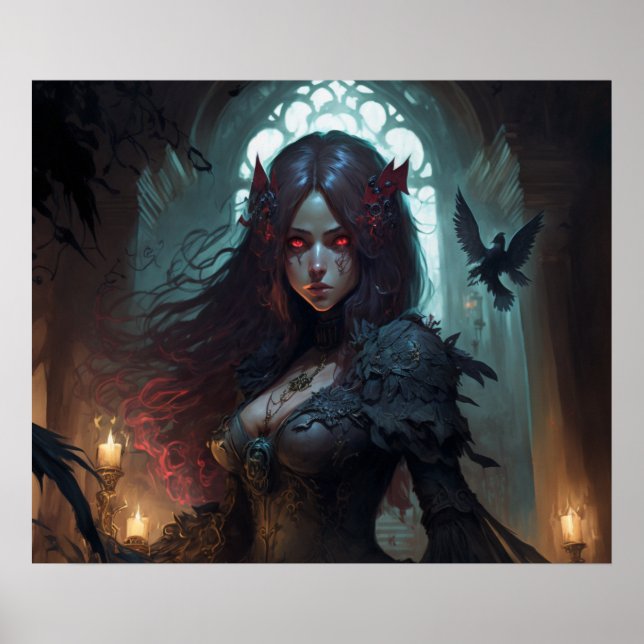 Poster de Arte de Anime Fantasia Dark (Frente)