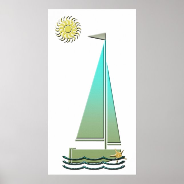 Poster de Arte de Barco à vela (Frente)