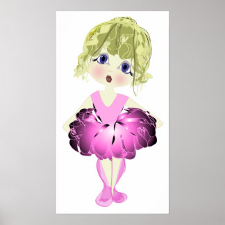 Poster de arte de Calçados cor-de-rosa