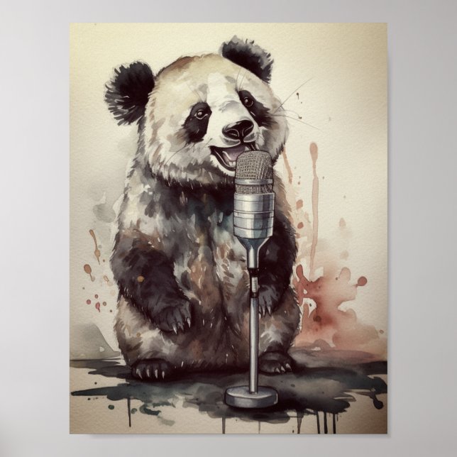 Pôster de Arte de Canto da Panda Music Factory (Frente)