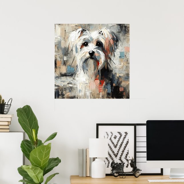 Pôster de Arte de Cão Havanese (Escritório em casa)