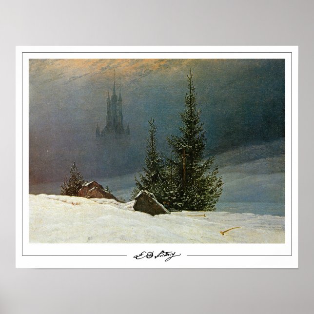 Pôster de arte de Caspar David Friedrich Zedign #2 (Frente)