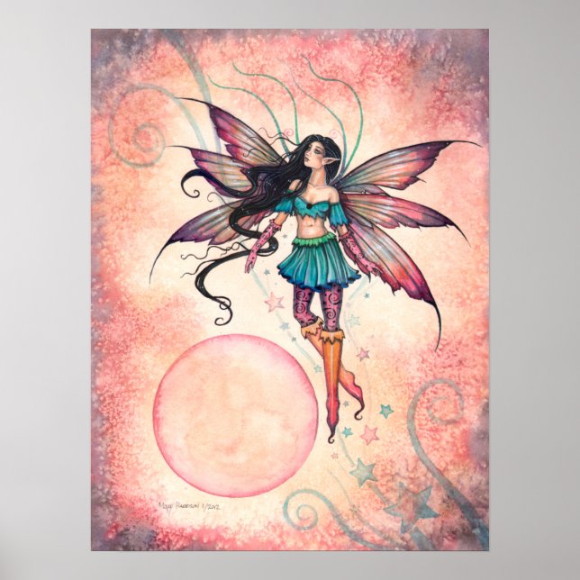 Poster de Arte de Fantasia da Fada Andadora de Est (Frente)