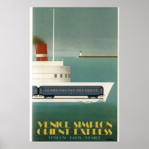 Poster De Arte De Ferry De Comboio Oriento Express