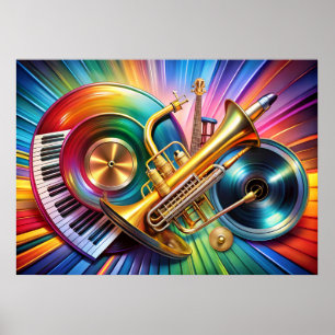 Poster de Arte de Instrumentos Musicais