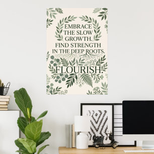 Poster de Arte de Linha de Lua Salvia Terracota Ab