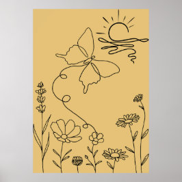 Poster de Arte de Linha Minimalista