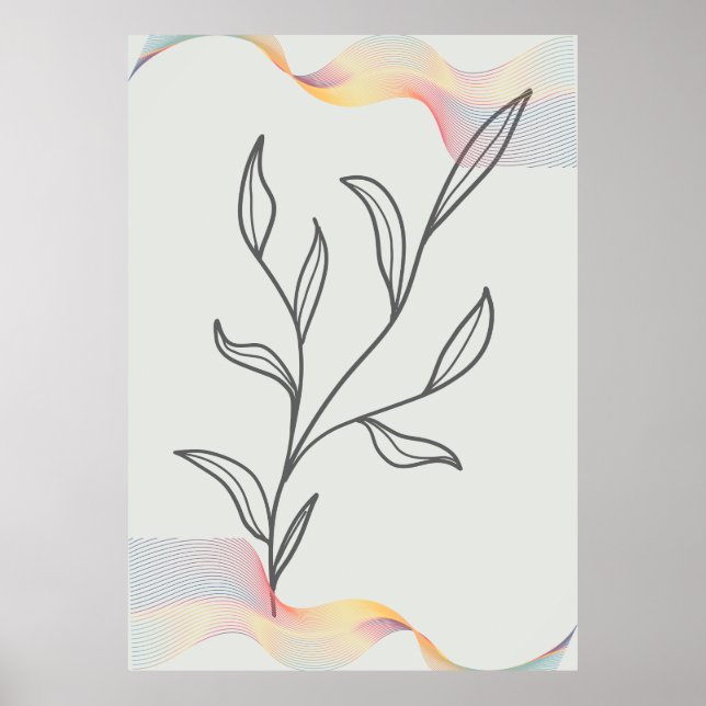 Poster de Arte de Linha Minimalista (Frente)
