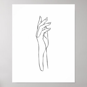 Poster de Arte de Linha Simples Moderna