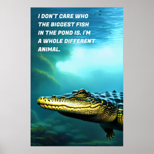 Poster de arte de motivação de jacaré