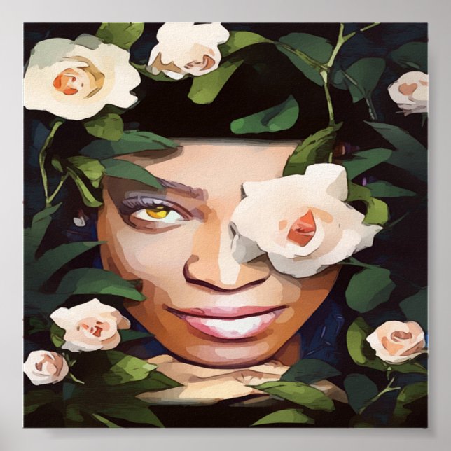 Poster de Arte de Mulher Negra (Frente)