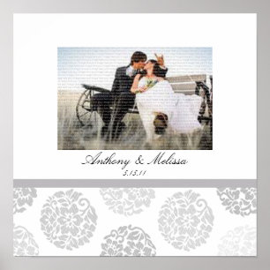 Poster de Arte de Muro de Foto de Casamento de Buq