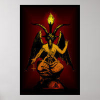 POSTER de Arte de Parede 24x36 de Cabra Satânica B