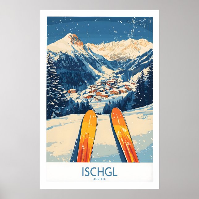 Pôster de Arte de Parede de Esqui Ischgl 1 (Frente)