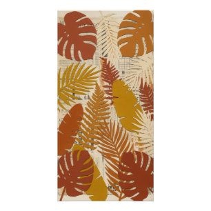 Pôster de Arte de Parede de Folhas Tropicais Retro