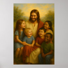 Poster De Arte De Parede De Jesus E Crianças™ LDS