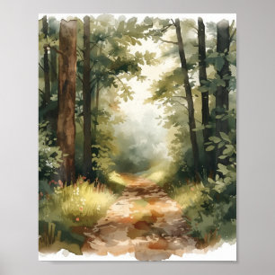 Pôster de Arte de Parede de Paisagem Florestal Ter