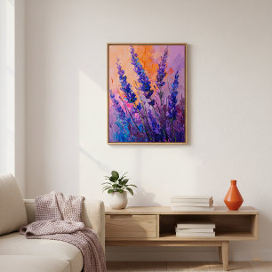 Pôster de Arte de Parede de Pintura do Pôr do Sol