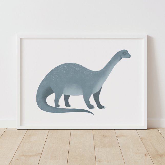 Poster de Arte de Parede Dinossauro Azul Brontosau (Criador carregado)