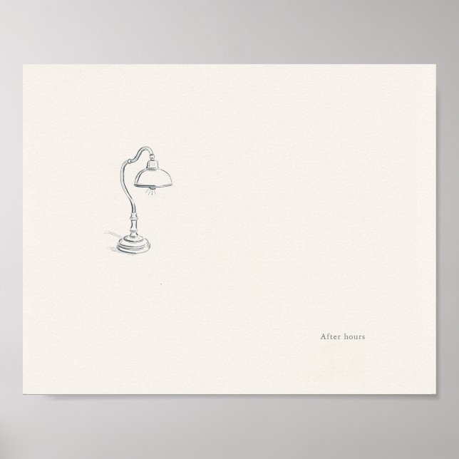 Poster de Arte de Parede Minimalista Introvertido (Frente)