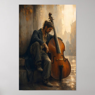 Pôster de Arte de Parede Sonho de Jazz Encharcado 