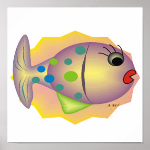 Poster de Arte de Peixes Imaginosos por Gail Gabel